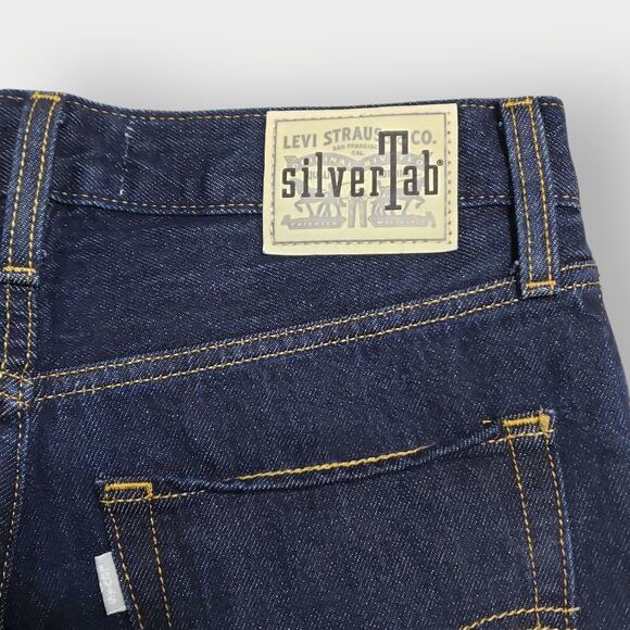 Levi's Silvertab '94 Baggy Jeans Dark Blue Wash Contrast Classic 90s Sz 28 - Picture 13 of 13